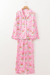 KaleaBoutique Comfortable Santa Claus Snowflake Long Sleeve Shirt Christmas Pajama Set - KaleaBoutique.com