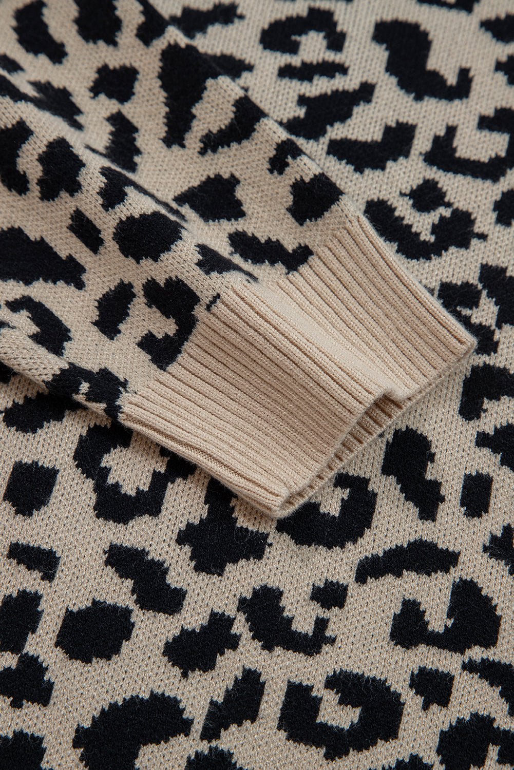KaleaBoutique Stylish Leopard Drop Shoulder Chunky Knitted Cardigan Sweater - KaleaBoutique.com