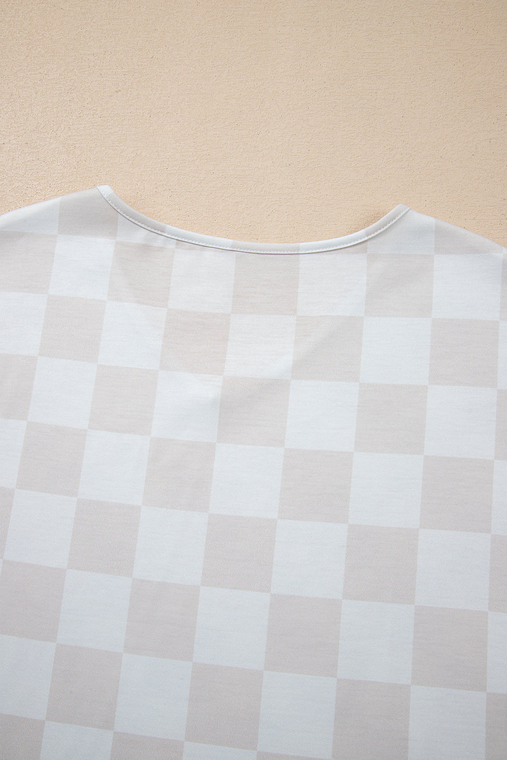 KaleaBoutique Stylish Checkered V Neck Tee Drawstring Shorts Lounge Set - KaleaBoutique.com