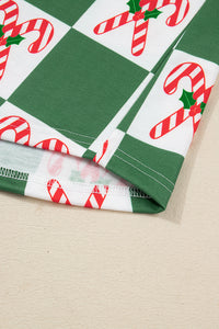 KaleaBoutique Stylish Holly Jolly Checkered Pattern 2pcs Long Pajama Set - KaleaBoutique.com