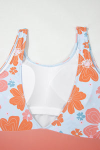 KaleaBoutique Cali Stylish Floral Patchwork Backless One Piece Swimsuit - KaleaBoutique.com