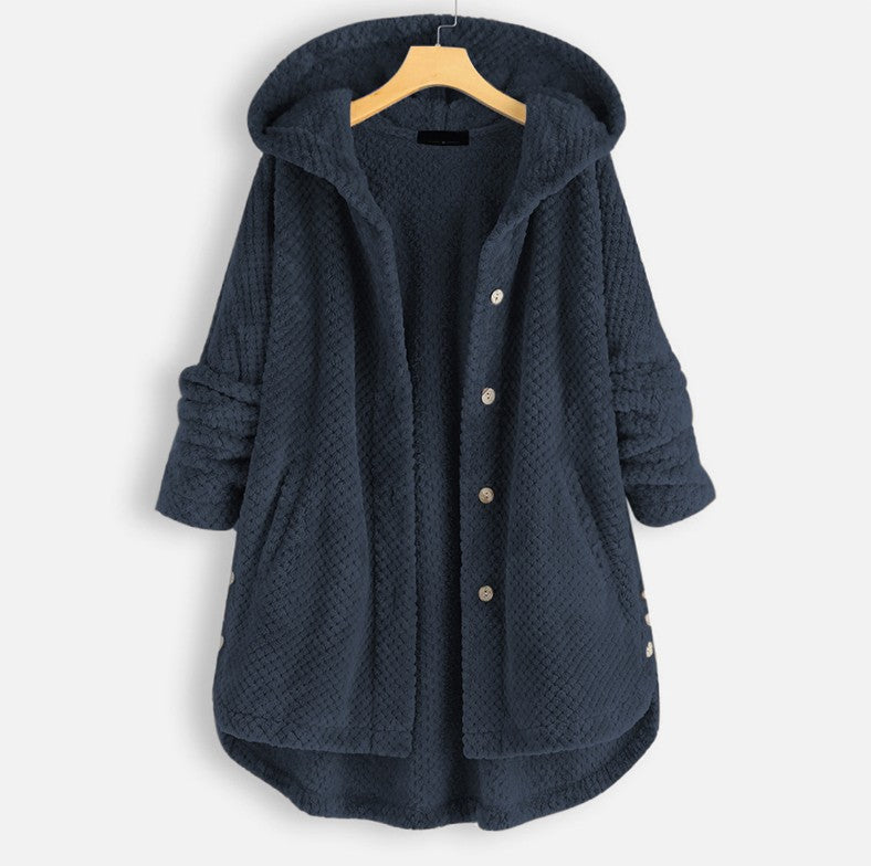 KaleaBoutique Women's Hooded Velvet-Look Sweatshirt Coat - KaleaBoutique.com