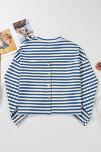 KaleaBoutique Comfortable Chest Pocket Buttoned Back Notched V Neck Top - KaleaBoutique.com