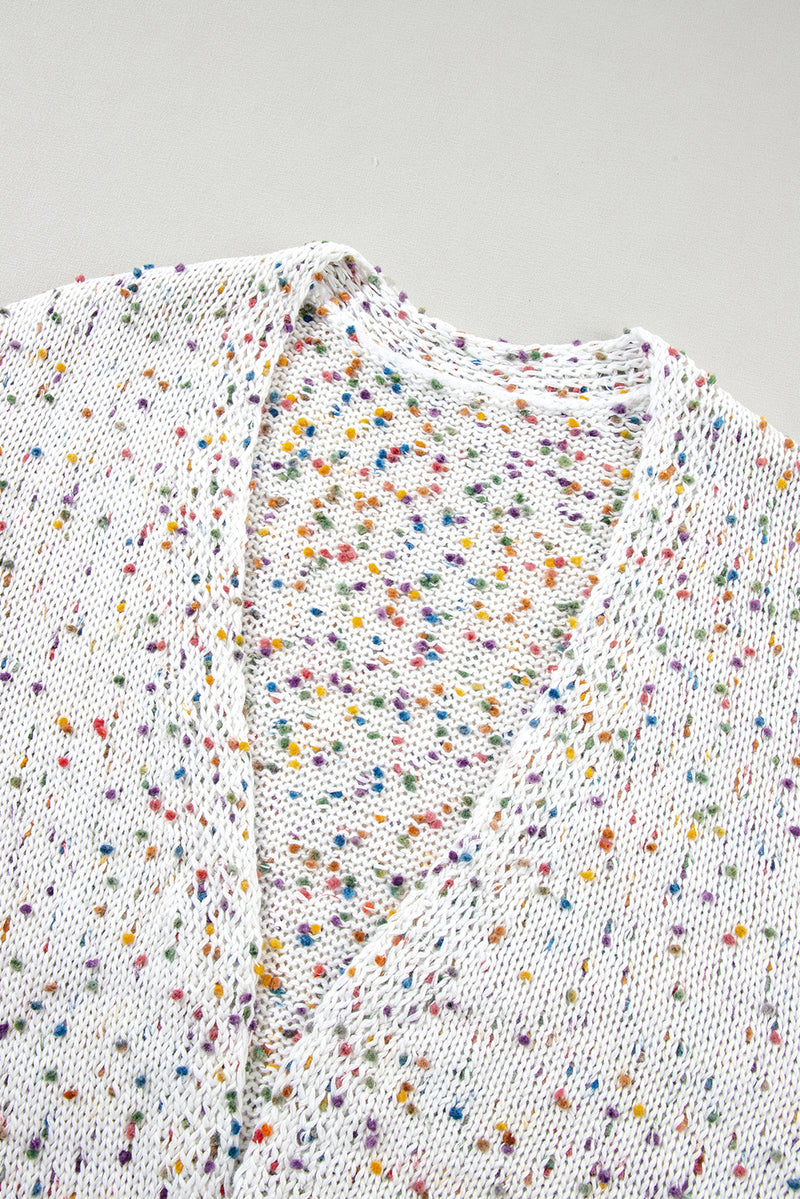 Confetti Rib Knit Long Sleeve Cardigan - KaleaBoutique.com