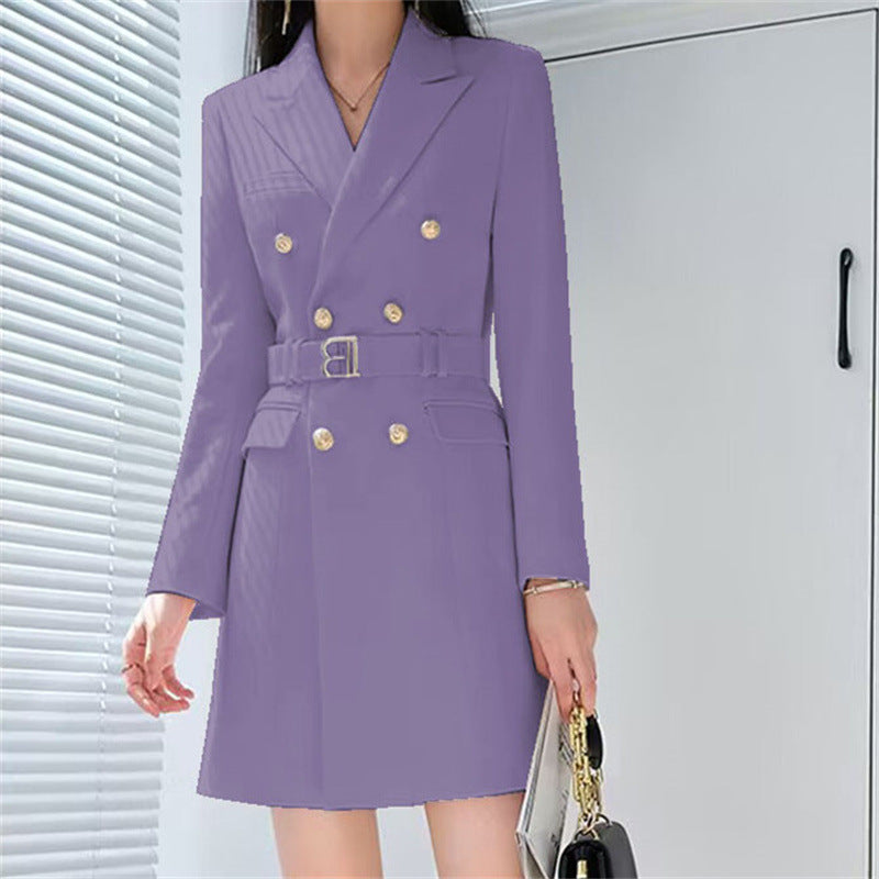 Office Lady Style Slimming Waist Trimming Coat Women's Top - KaleaBoutique.com