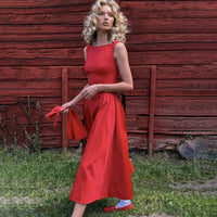 Elegant Boat-neck Waist Slimming Dress Women - KaleaBoutique.com