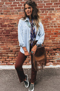 Boyfriend Chest Pocket Classic Denim Shacket - KaleaBoutique.com