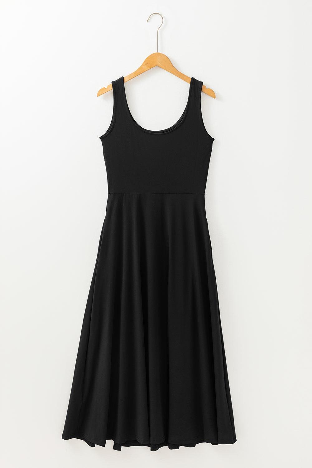 KaleaBoutique Chic Sleeveless Scoop Neck Flared Split Midi Dress - KaleaBoutique.com
