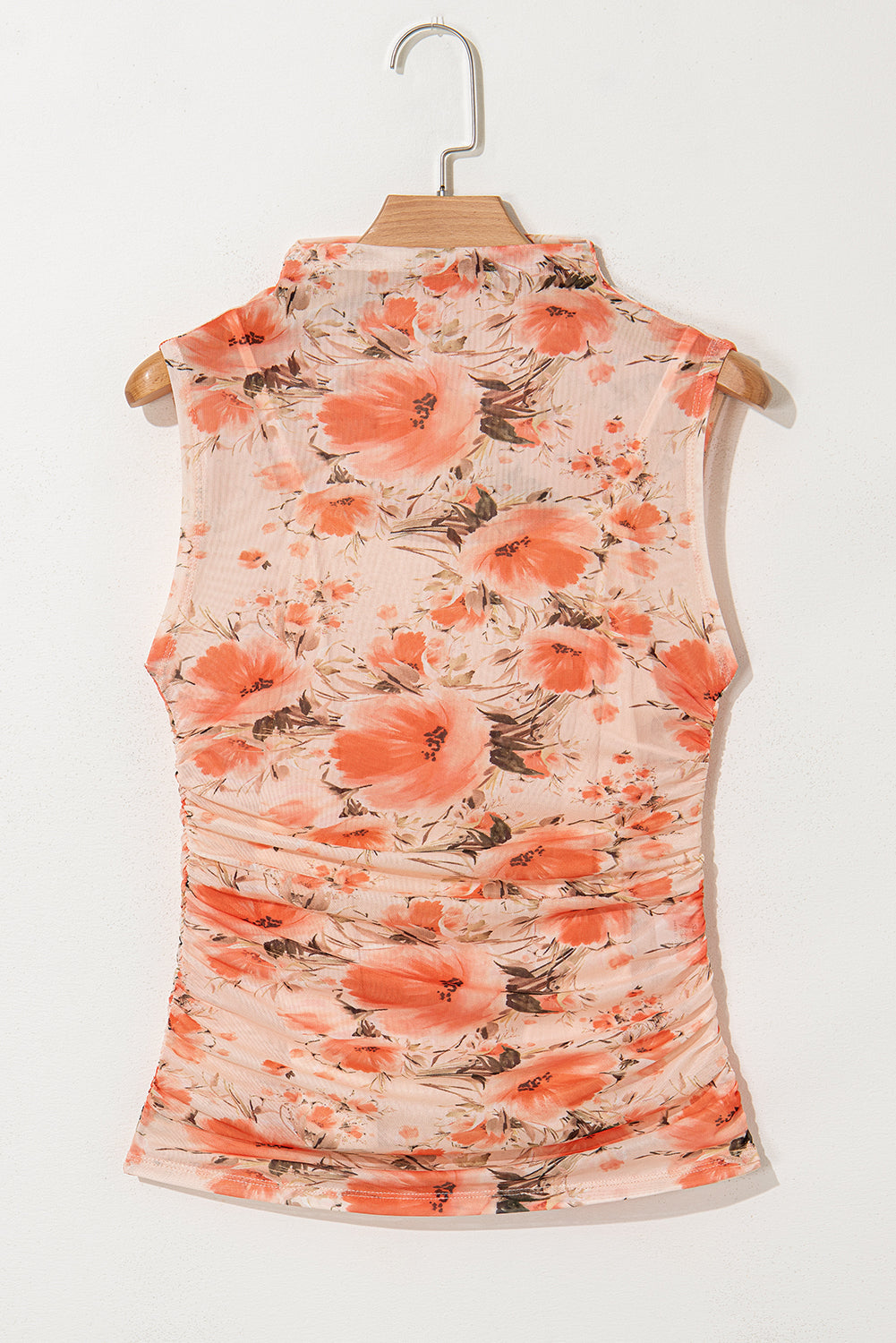 Mesh Floral Printed Slim Fit Tank Top - KaleaBoutique.com