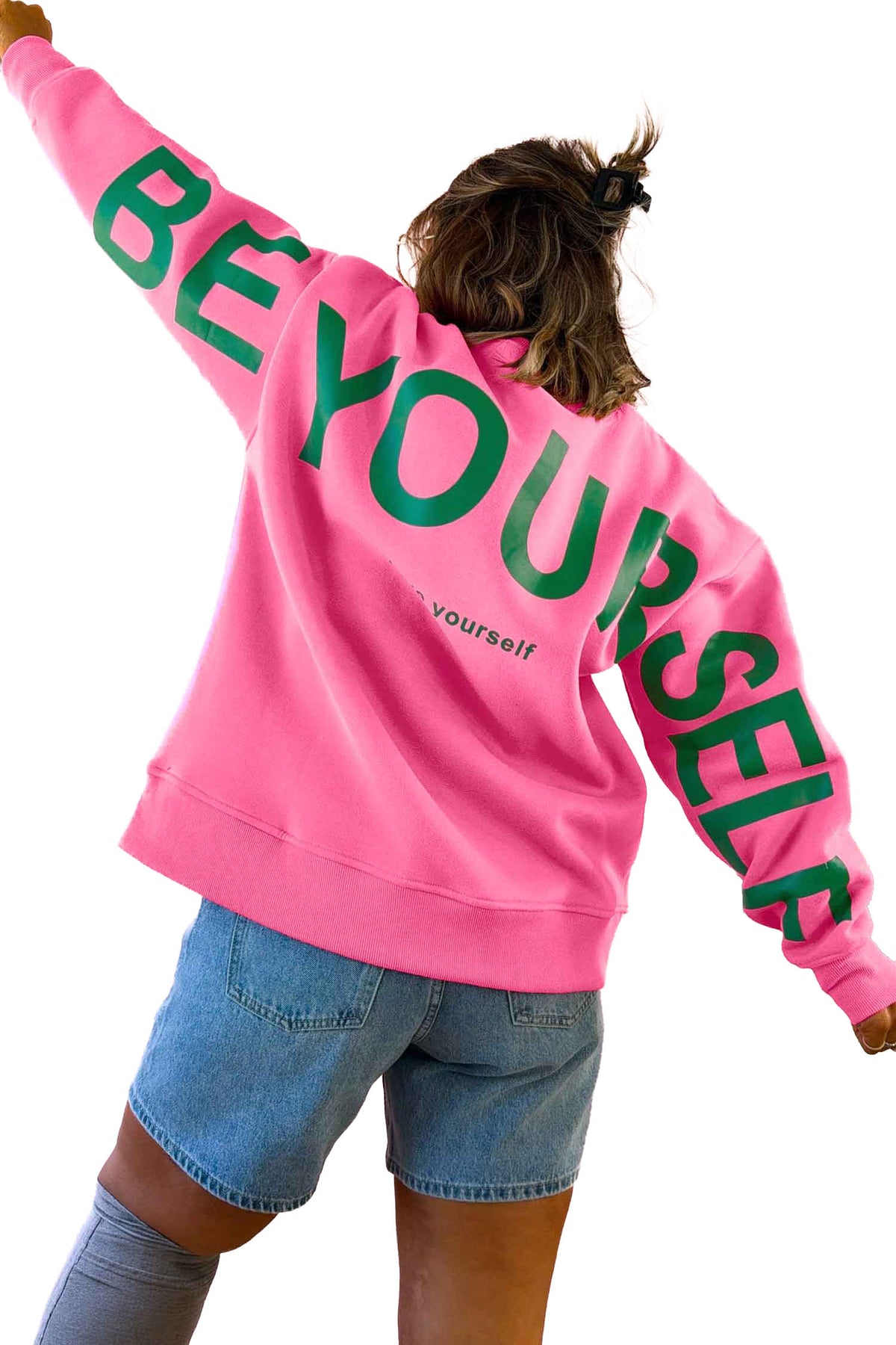 KaleaBoutique Stylish Slogan Print Round Neck Long Sleeve Sweatshirt - KaleaBoutique.com