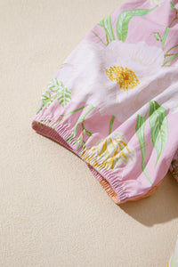 KaleaBoutique Comfortable Floral Print Short Puff Sleeve High Waist Tiered Maxi Dress - KaleaBoutique.com