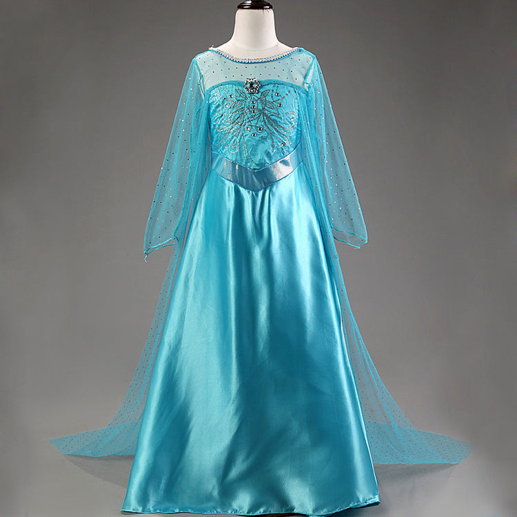 Princess Dress Inserted Beads Bright Silk Performance Dress - KaleaBoutique.com