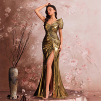 Design-conscious Fish-scale Structured Elegant Evening Gown - KaleaBoutique.com