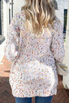 Confetti Rib Knit Long Sleeve Cardigan - KaleaBoutique.com