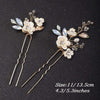 Abalone Flower Opal Gem Bridal Hairpiece, Wedding Floral Headpiece, Crystal Hair Clip and Bridal Earrings - KaleaBoutique.com