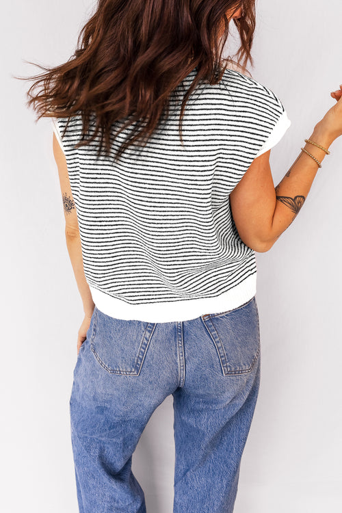 KaleaBoutique Comfortable Contrast Trim Cap Sleeve Button Down Casual Cardigan - KaleaBoutique.com