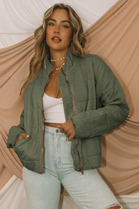 Zip-Up Pocket Quilted Jacket - KaleaBoutique.com