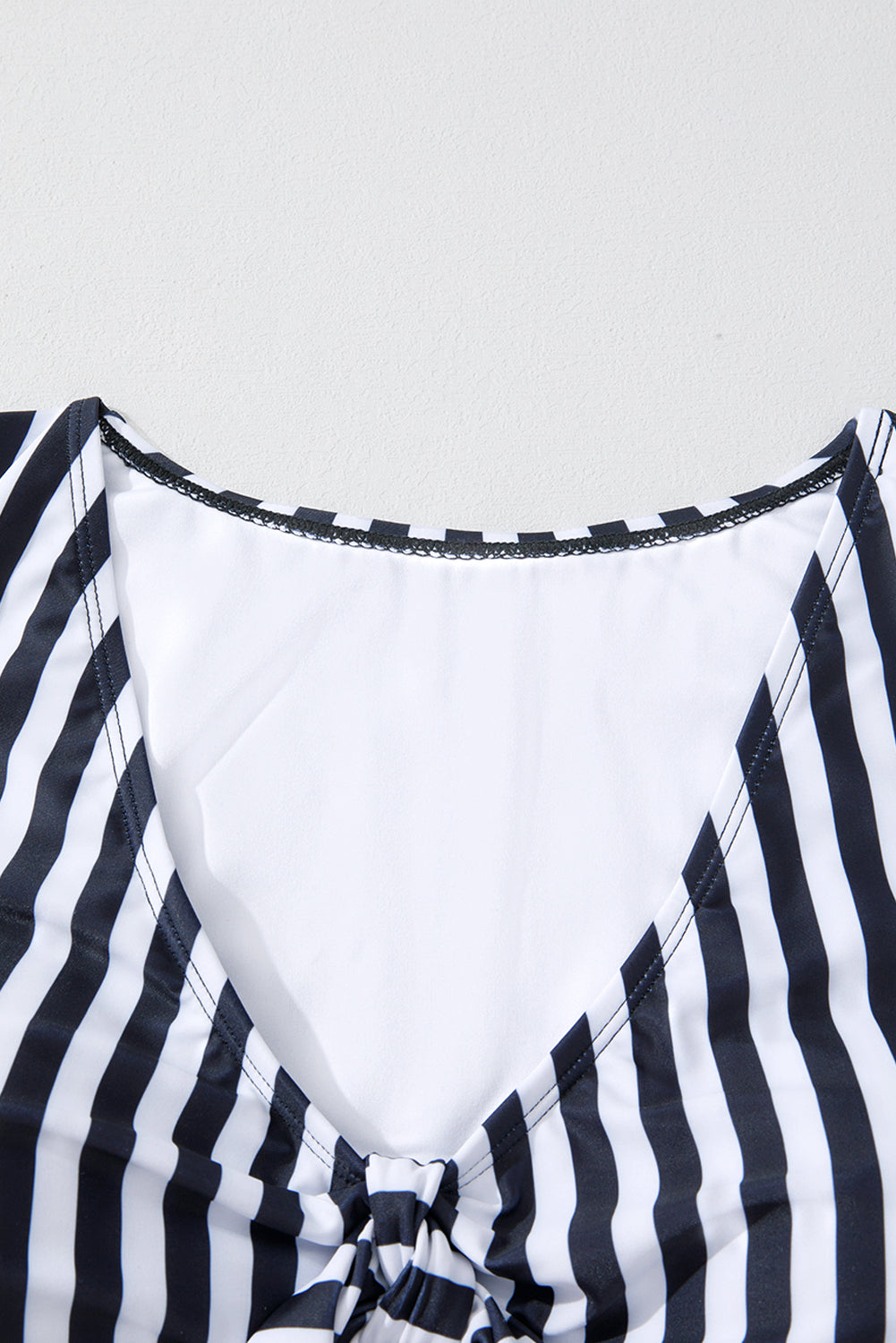 KaleaBoutique Stylish Plus Size Knot Cutout Ruffle Sleeve and High Waisted 2pcs Swimsuit - KaleaBoutique.com
