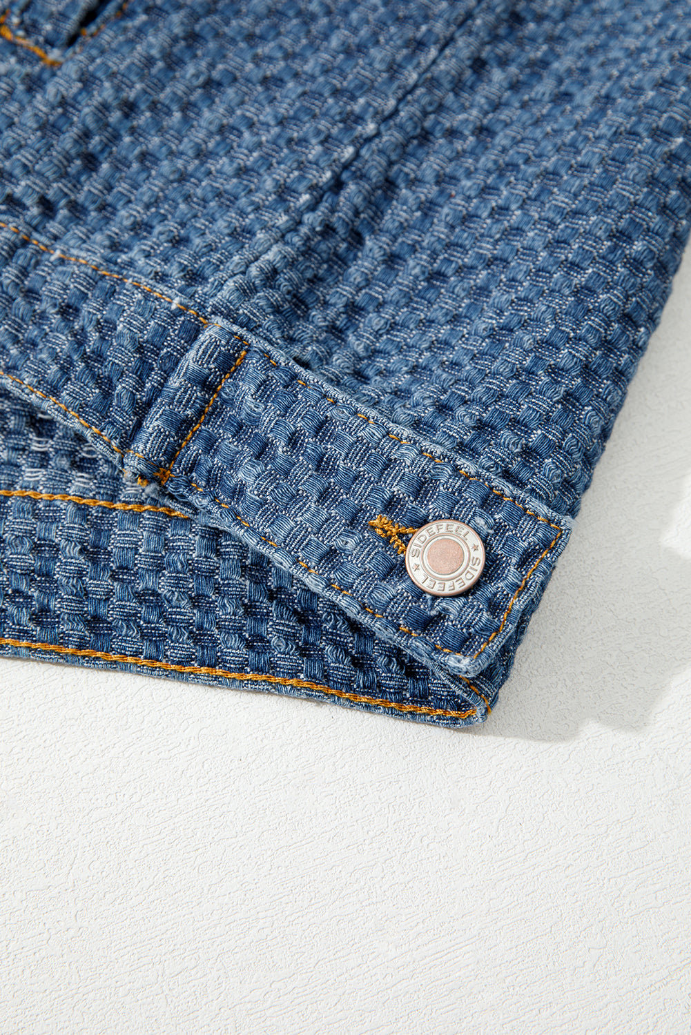 Double Flap Pocket Denim Textured Button Down Jacket - KaleaBoutique.com