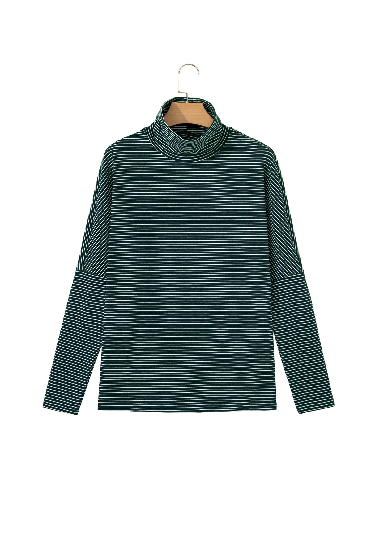 KaleaBoutique Comfortable High Neck Dropped Shoulder Long Sleeve Casual Top - KaleaBoutique.com