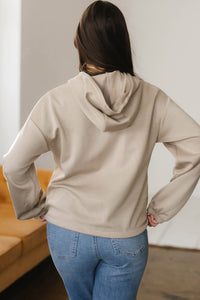 Contrast Bow Embroidered Zip Up Jacket Hoodie - KaleaBoutique.com