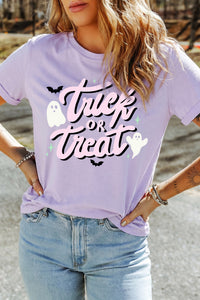 Orchid Petal Trick or Treat Halloween Tee - KaleaBoutique.com