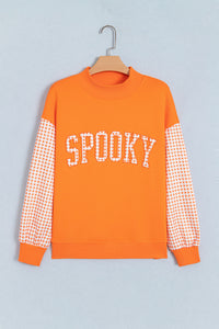 Gingham Plaid Sleeve Colorblock Oversized Pullover Sweatshirt - KaleaBoutique.com