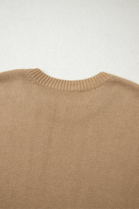 KaleaBoutique Comfortable Exposed Seam Drop Shoulder Oversize Sweater Mini Dress - KaleaBoutique.com