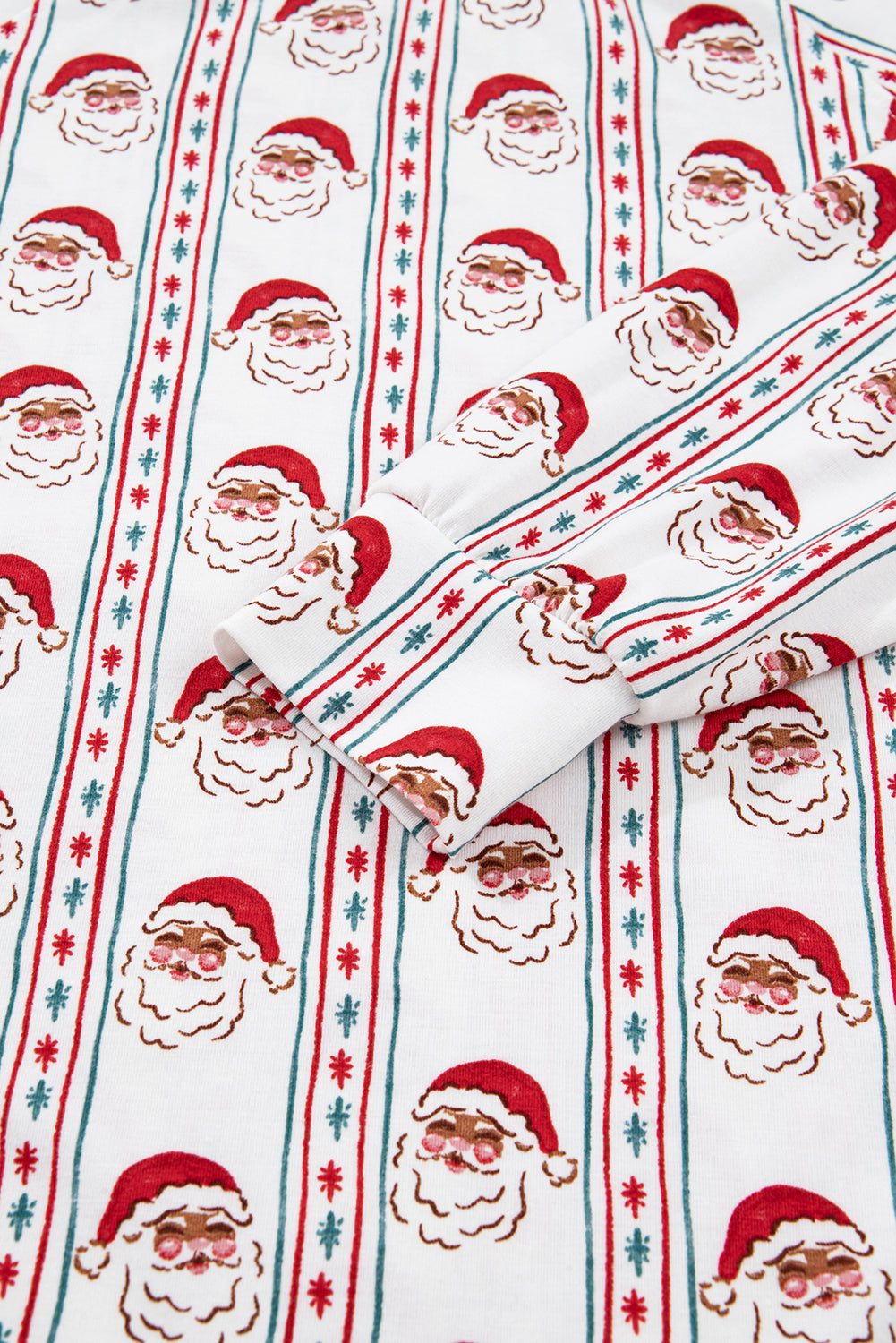 KaleaBoutique Stylish Father Christmas Striped Print Contrast Drawstring Lounge Pant Set - KaleaBoutique.com