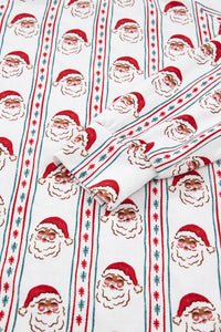 KaleaBoutique Stylish Father Christmas Striped Print Contrast Drawstring Lounge Pant Set - KaleaBoutique.com
