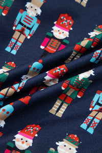 KaleaBoutique Stylish Mama Claus Plaid Letter Tee Nutcracker Shorts 2pcs Lounge Set - KaleaBoutique.com