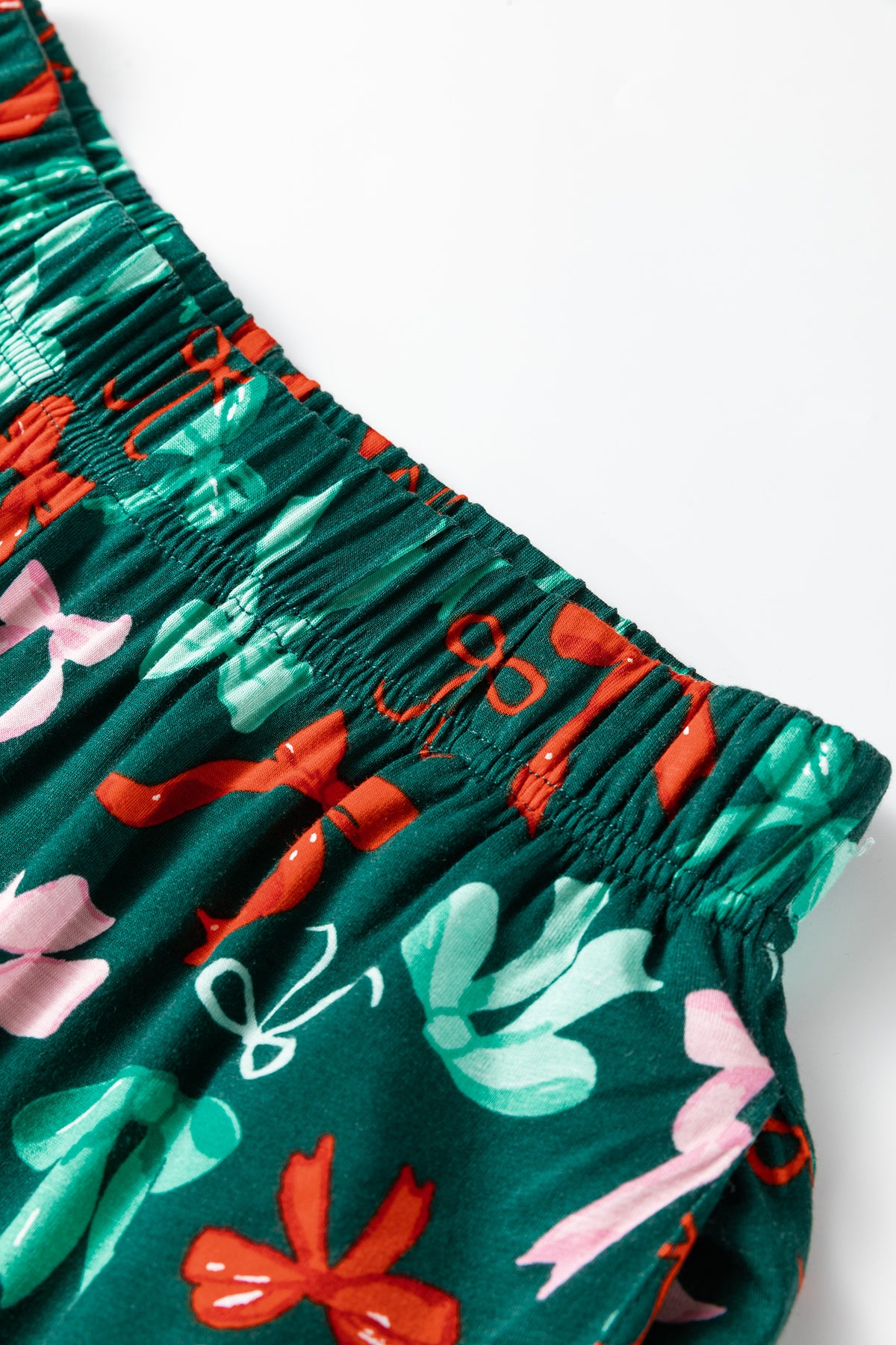 KaleaBoutique Stylish Festive Bow Print 2pcs Pajama Pant Set - KaleaBoutique.com