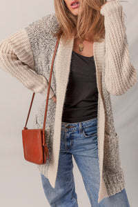 KaleaBoutique Comfortable Color Block Side Pockets Open Front Cardigan - KaleaBoutique.com