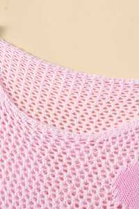 KaleaBoutique Big Flower Hollowed Knit Drop Shoulder Sweater - KaleaBoutique.com