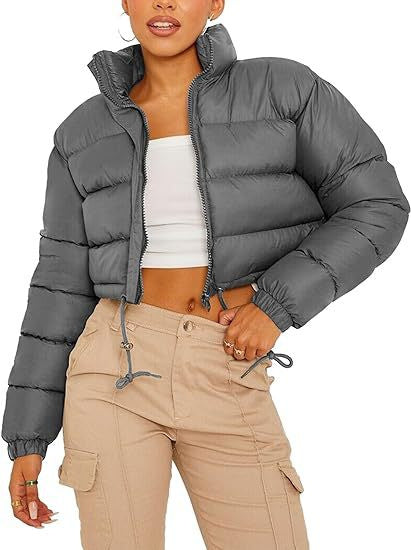 Women’s Short Loose-Fit Padded Jacket - KaleaBoutique.com