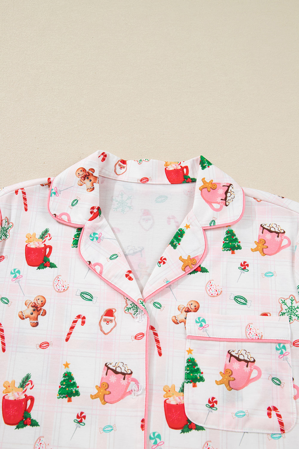 KaleaBoutique Stylish Christmas Spirit Cute Holiday Print Short Sleeve Shirt and Pants 2pcs Pajama Set - KaleaBoutique.com
