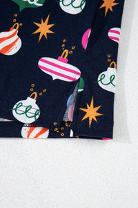 KaleaBoutique Stylish Colorful Christmas Lights Print Shirt and Pants Pajama Set - KaleaBoutique.com