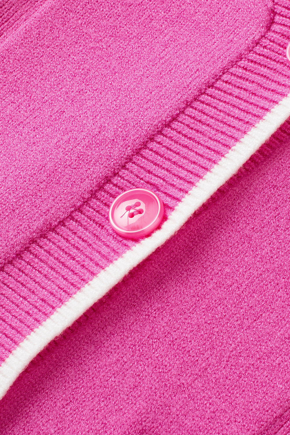KaleaBoutique Comfortable Color Contrast Side Pockets Button V Neck Cardigan - KaleaBoutique.com