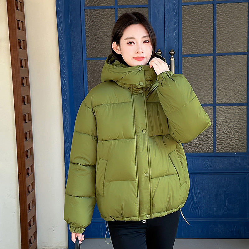 Women’s Relaxed Hooded Zip-Up Puffer Coat - KaleaBoutique.com