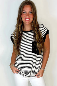 Chest Pocket Patch Round Neck Tank Top - KaleaBoutique.com