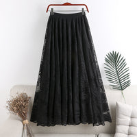 Women's Elastic-Waist Floral Lace Maxi Skirt - KaleaBoutique.com
