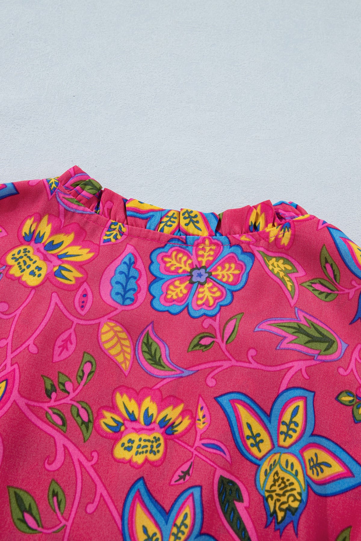 KaleaBoutique Stylish Flutter Sleeve Belted Floral Long Dress - KaleaBoutique.com