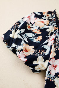 KaleaBoutique Comfortable Short Sleeve Smocked Detail High Waist Floral Maxi Dress - KaleaBoutique.com