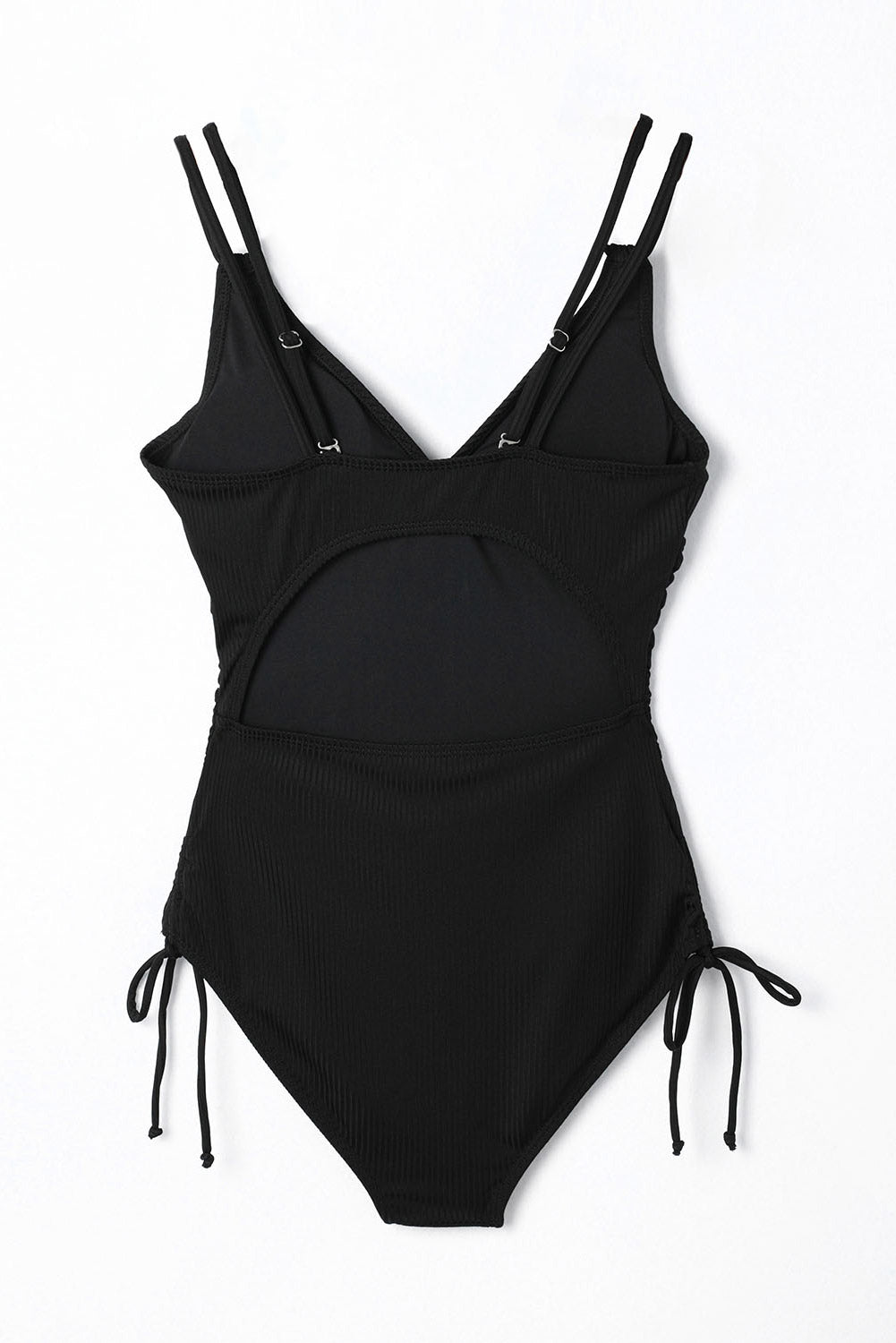 KaleaBoutique Stylish Adjustable Straps Ribbed Knit One Piece Swimsuit - KaleaBoutique.com