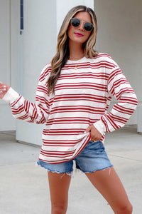 KaleaBoutique Dropped Shoulder Long Sleeve Casual Pullover Top - KaleaBoutique.com