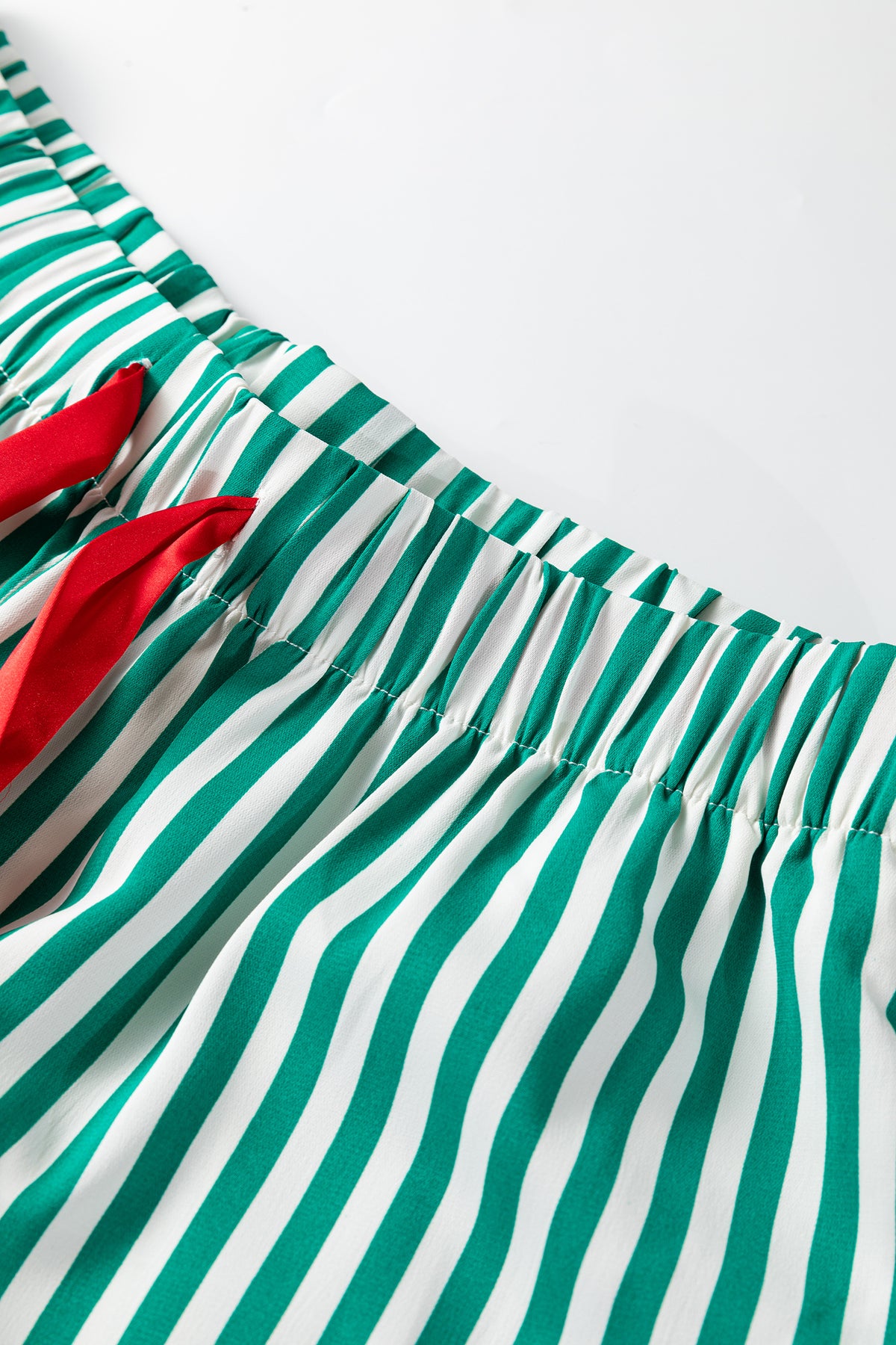 KaleaBoutique Comfortable Contrast Velvet Trim Bow Knot Waist 2pcs Pajama Set - KaleaBoutique.com