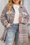 KaleaBoutique Plus Size Macrame Plaid Coat - KaleaBoutique.com