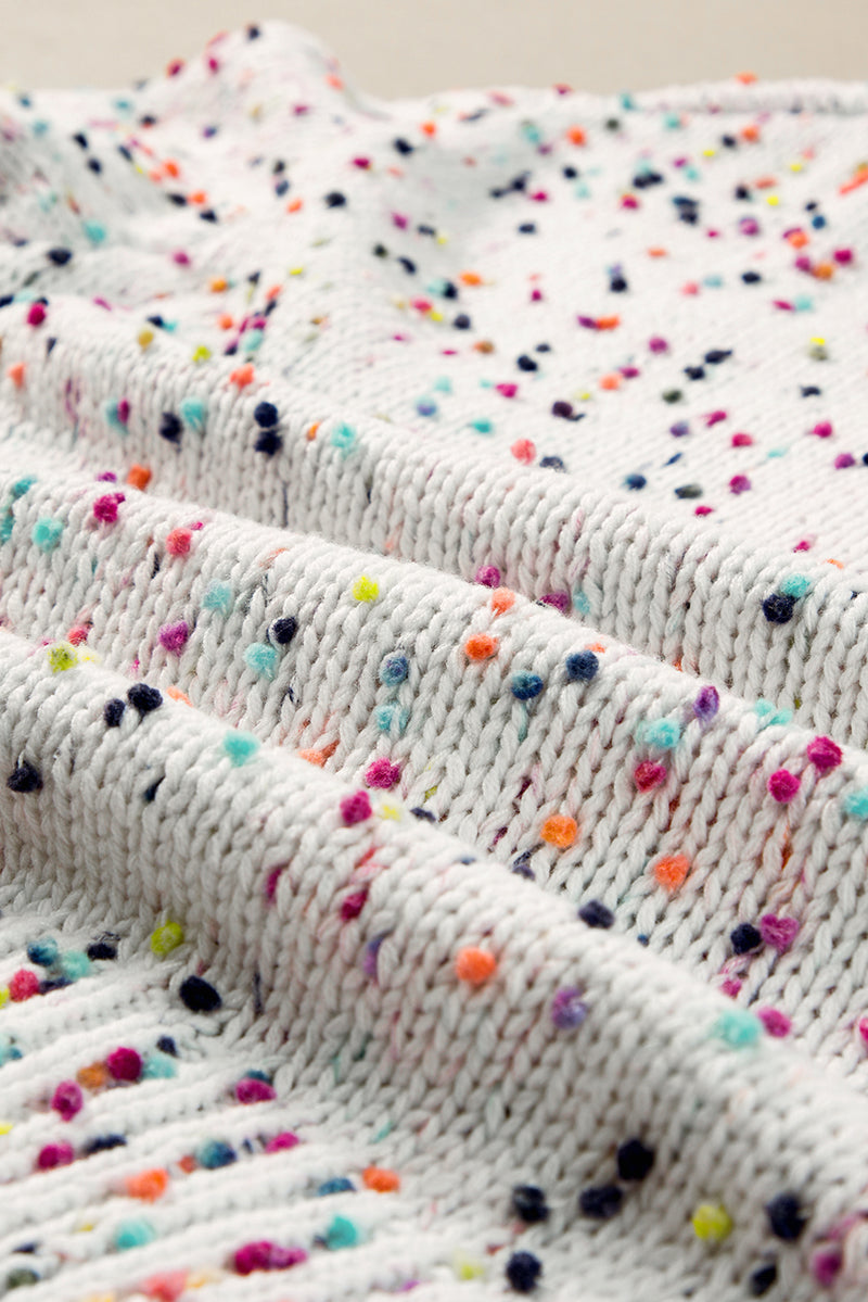 KaleaBoutique Rhinestone Decor Multicolor Confetti Sweater Cardigan - KaleaBoutique.com