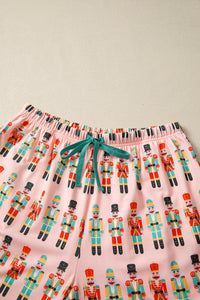 KaleaBoutique Comfortable Nutcracker March Long Sleeve Button Up 2pcs Pajama Short Set - KaleaBoutique.com