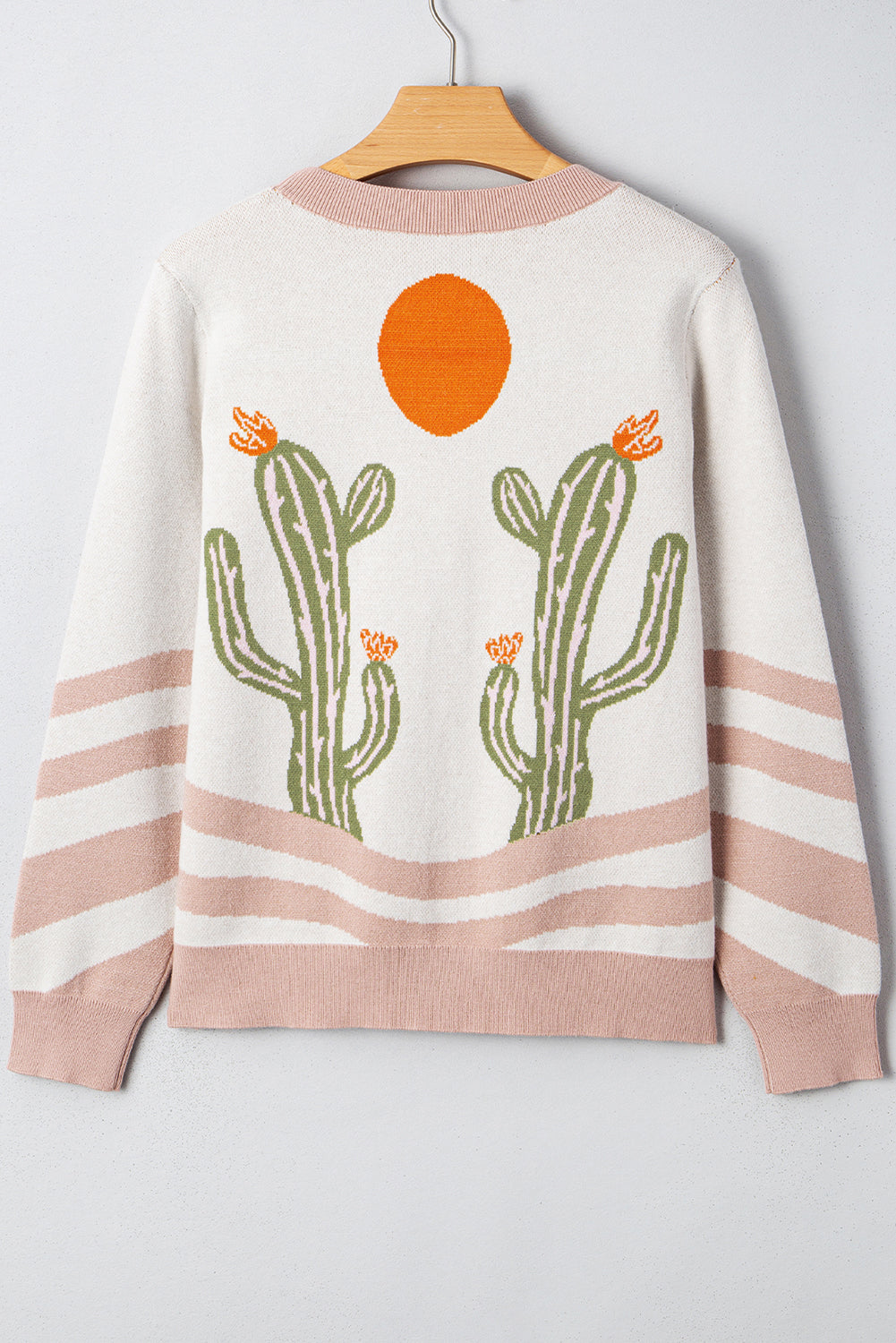 KaleaBoutique Stylish Desert Cactus Buttoned Front Sweater Cardigan - KaleaBoutique.com